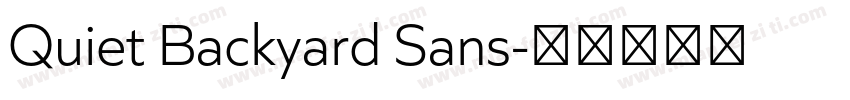 Quiet Backyard Sans字体转换